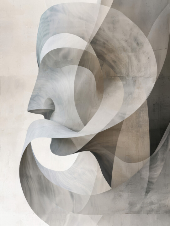 Digitale Kunst getiteld "Abstract Geometric…" door Bilge Paksoylu, Origineel Kunstwerk, AI gegenereerde afbeelding