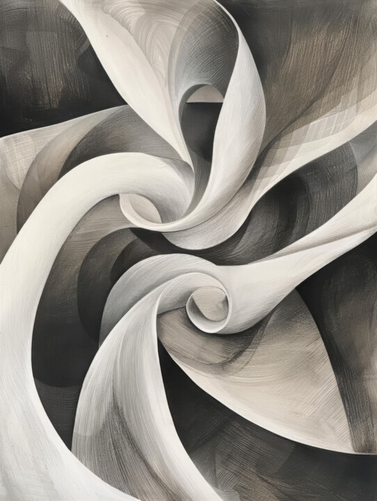 Arts numériques intitulée "Abstract geometric 7" par Bilge Paksoylu, Œuvre d'art originale, Image générée par l'IA