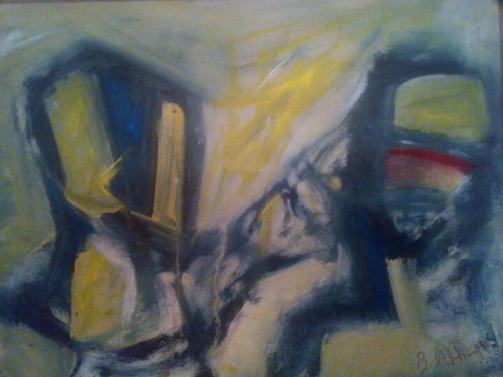 Painting titled "Abstract" by Bilgehan Altinoglu, Original Artwork, Tempera