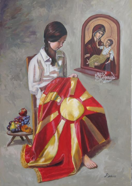 Peinture intitulée "Macedonia" par Deleva, Œuvre d'art originale, Huile