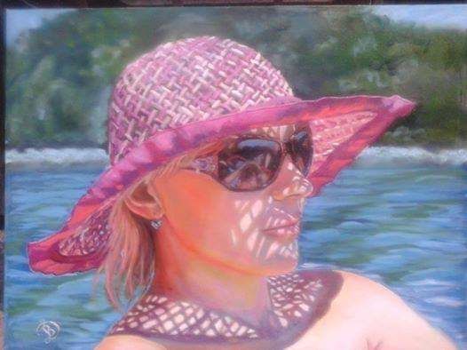 Pintura titulada "Lady under the sun" por Deleva, Obra de arte original, Oleo