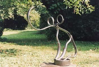 Sculpture intitulée "Ce soir on va au ci…" par Bill B. Artgriculture, Œuvre d'art originale, Métaux