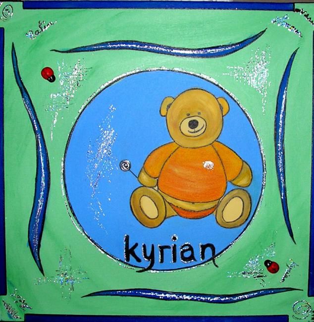 Peinture intitulée "KYRIAN" par N Bille De Chocolat, Œuvre d'art originale, Huile