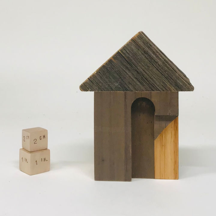 Sculpture intitulée "House" par Bill Enck, Œuvre d'art originale, Bois