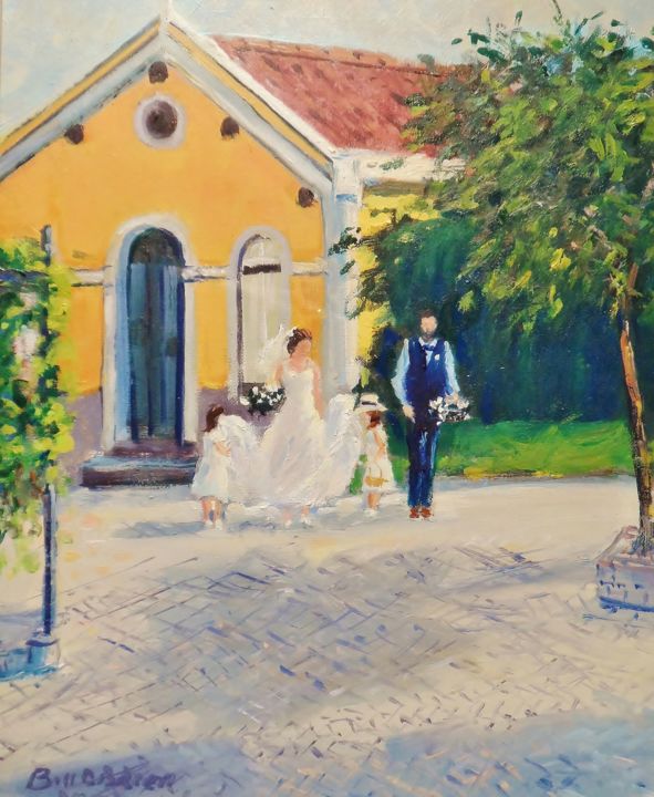Painting titled "Quinta-De-Santana-W…" by Bill O'Brien, Original Artwork, Oil