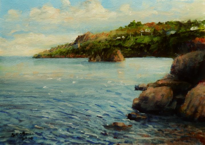 Painting titled "Balscadden Howth,…" by Bill O'Brien, Original Artwork, Acrylic