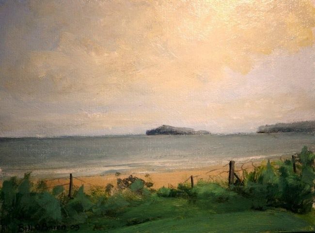「Portmarnock Beach」というタイトルの絵画 Bill O'Brienによって, オリジナルのアートワーク