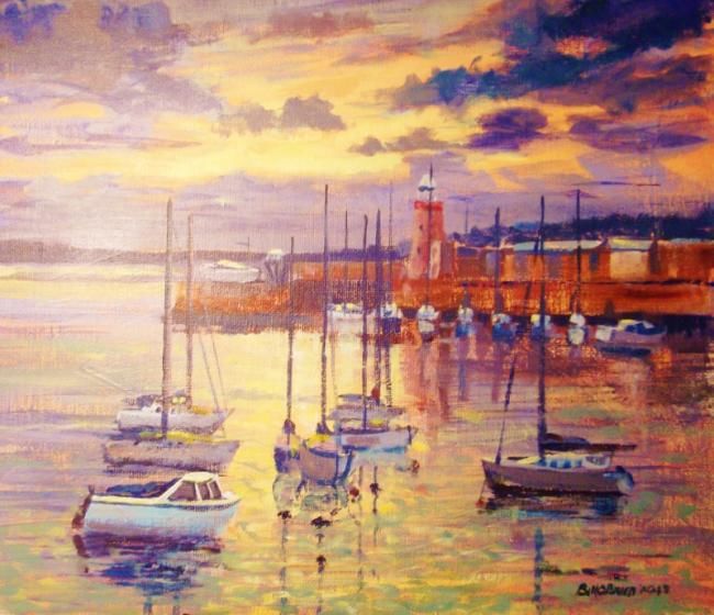 Painting titled "Howth Impressions" by Bill O'Brien, Original Artwork, Oil