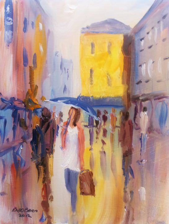 Ζωγραφική με τίτλο "Galway Girl, Soft D…" από Bill O'Brien, Αυθεντικά έργα τέχνης, Λάδι
