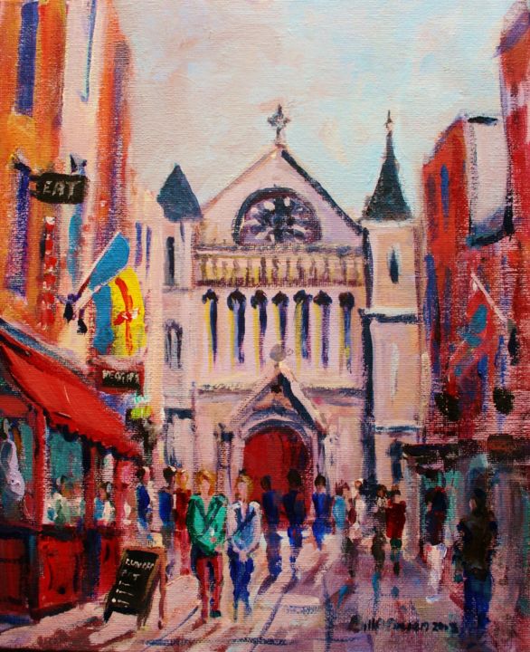 Painting titled "South Anne St. Afte…" by Bill O'Brien, Original Artwork, Oil