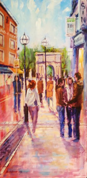 "Grafton St. Stephen…" başlıklı Tablo Bill O'Brien tarafından, Orijinal sanat, Petrol