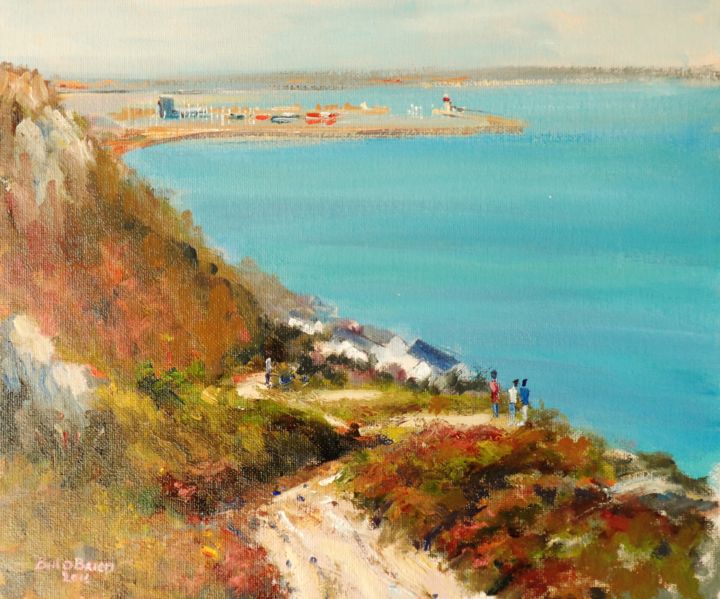 Painting titled "Howth Harbour, Hill…" by Bill O'Brien, Original Artwork, Oil