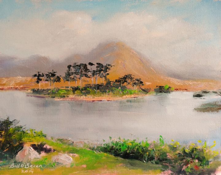 Painting titled "Connemara Pine Isla…" by Bill O'Brien, Original Artwork, Oil