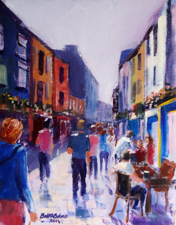 "Galway Quay St. Nic…" başlıklı Tablo Bill O'Brien tarafından, Orijinal sanat, Petrol