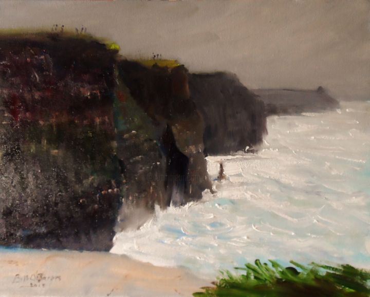 "Cliffs of Moher, St…" başlıklı Tablo Bill O'Brien tarafından, Orijinal sanat, Petrol