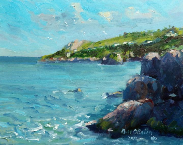 Schilderij getiteld "Howth Balscadden Ea…" door Bill O'Brien, Origineel Kunstwerk, Olie