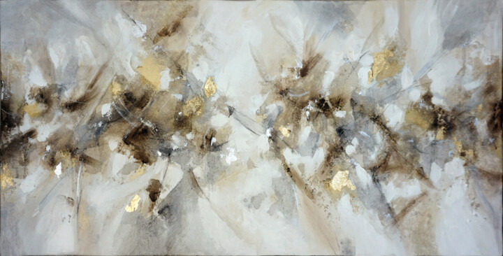 Pittura intitolato "WHITE ELEGANCE" da Bilyana Art Studio, Opera d'arte originale, Acrilico Montato su Telaio per barella in…