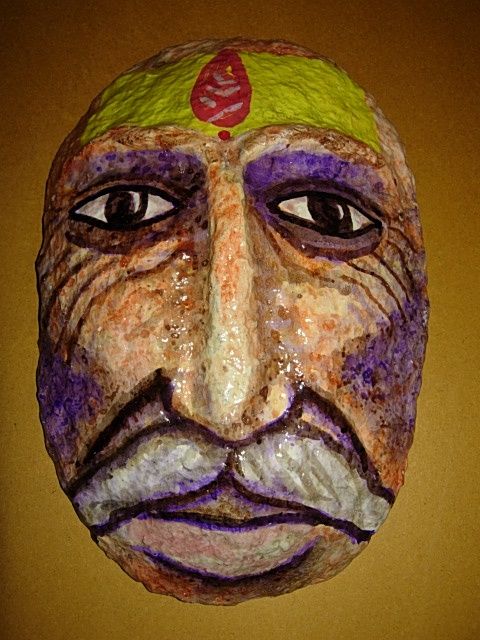 Γλυπτική με τίτλο "Decorative Mask" από Binay Singh Shandilya, Αυθεντικά έργα τέχνης