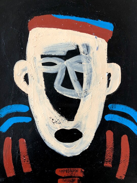 Pittura intitolato "Abstract face" da Ellie Ali, Opera d'arte originale, Acrilico