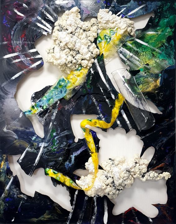 Γλυπτική με τίτλο "Небеса" από Наталья Бырдина, Αυθεντικά έργα τέχνης, Ξύλο