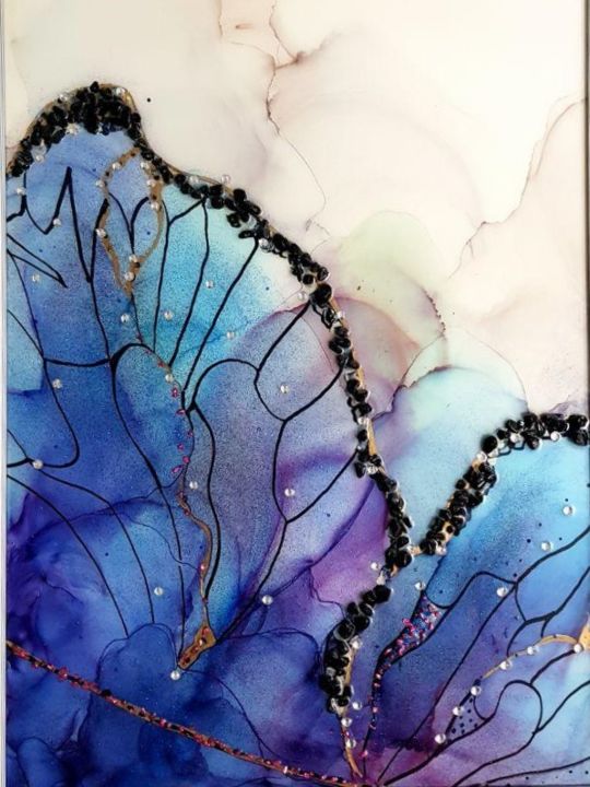 Картина под названием "Butterfly" - Наталья Бырдина, Подлинное произведение искусства, Чернила