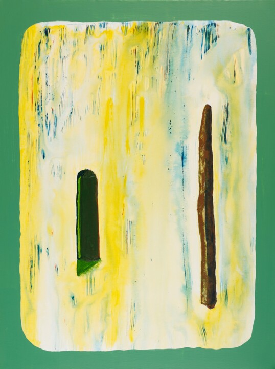 Malerei mit dem Titel "Mandel" von Birgit Wollersheim, Original-Kunstwerk, Acryl