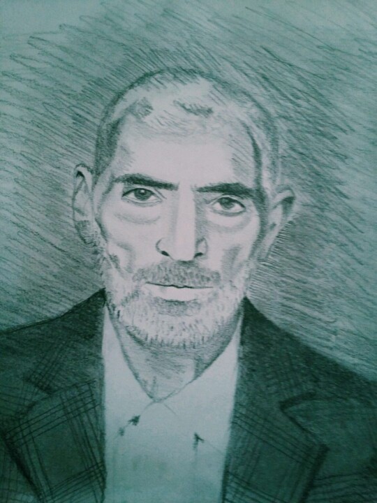 Drawing titled "grandfather" by Birsen Yıldırım, Original Artwork