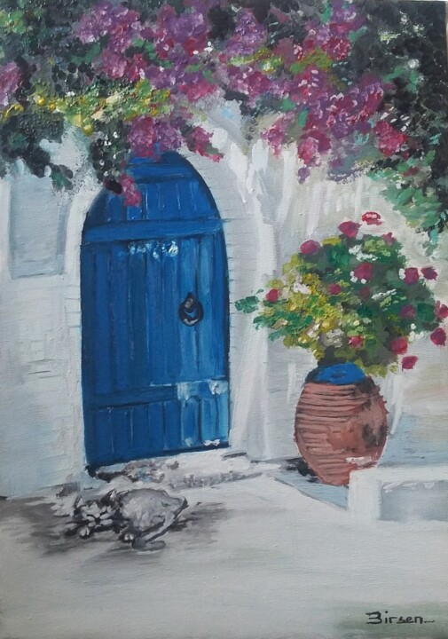 Peinture intitulée "Door" par Birsen Yıldırım, Œuvre d'art originale