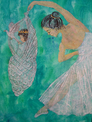 Картина под названием "Prince dans le coqu…" - Birthe Bo Sakurai, Подлинное произведение искусства, Масло