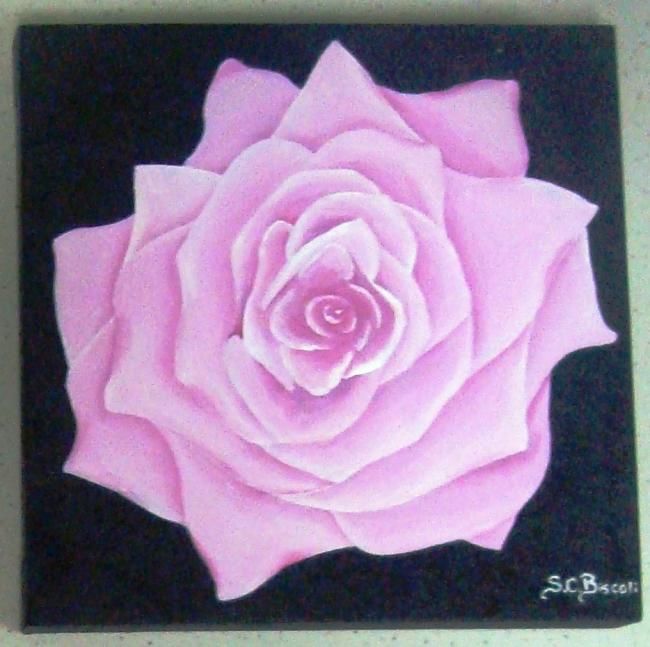 Pintura intitulada "rosa rosa" por Silvio Cesar Biscoli Biscoli, Obras de arte originais, Óleo