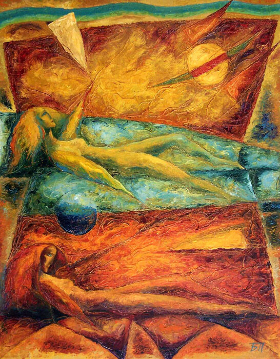Painting titled "Dream" by Biser Panayotov, Original Artwork, Oil