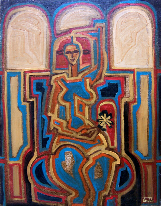 Peinture intitulée "Figure 2" par Biser Panayotov, Œuvre d'art originale, Huile