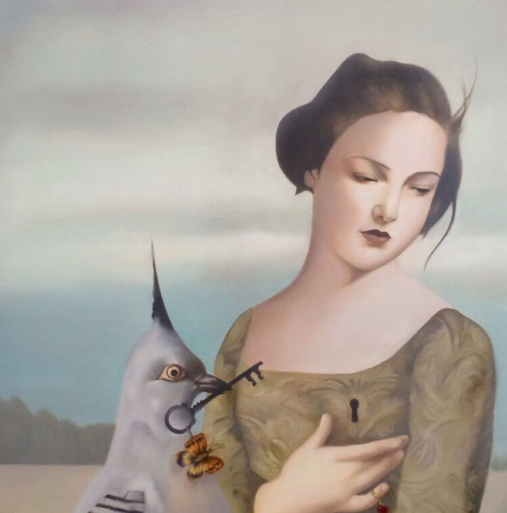 Digital Arts titled "Key" by Bita Mohabbati, Original Art, Oil