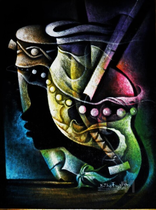 Painting titled "67012-5274326973087…" by Bitho Faustin, Original Art,