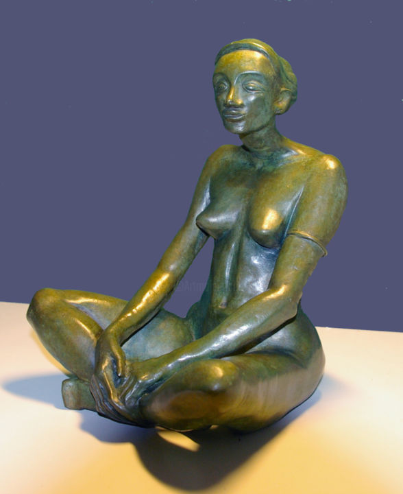 Sculpture titled "Béké" by Bivan, Original Artwork, Bronze