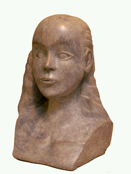 Sculpture titled "La tresse défaite" by Bivan, Original Artwork, Bronze