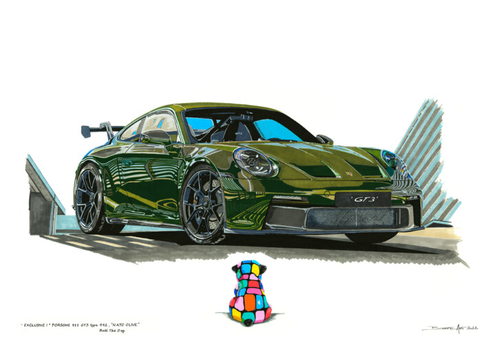 Pittura intitolato "EXCLUSIVE, PORSCHE…" da Bixhope_art, Opera d'arte originale, Acrilico