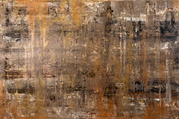 Painting titled "Warming Earth" by Björn Wiedemann, Original Artwork, Acrylic Mounted on Wood Stretcher frame