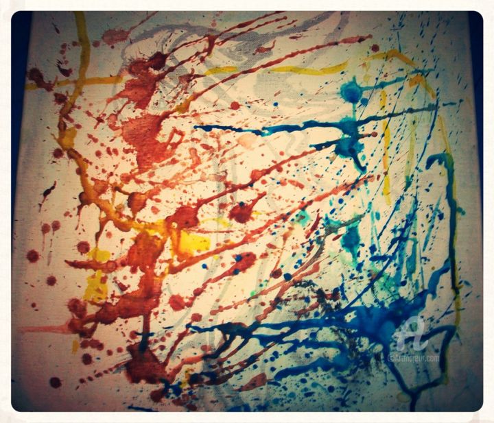 "splasher" başlıklı Tablo Yonartiste tarafından, Orijinal sanat, Guaş boya