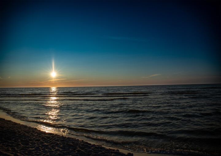 Fotografie getiteld "Leba, sunset, Poland" door Blackheart, Origineel Kunstwerk, Digitale fotografie