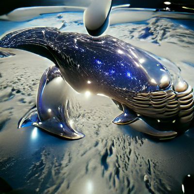 Digital Arts titled "Whale from outer sp…" by Black Philip, Original Artwork, Digital Painting