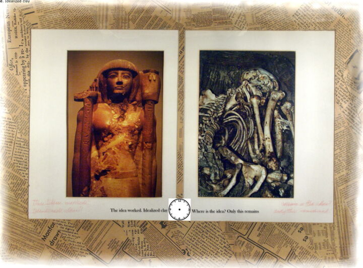 Collagen mit dem Titel "Remains" von Blago Simeonov, Original-Kunstwerk, Collagen