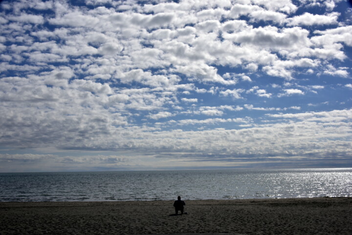 Photographie intitulée "Man and Sea" par Blago Simeonov, Œuvre d'art originale, Photographie numérique