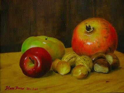 Pittura intitolato "Fruits de Noël" da Blaise Devissi, Opera d'arte originale