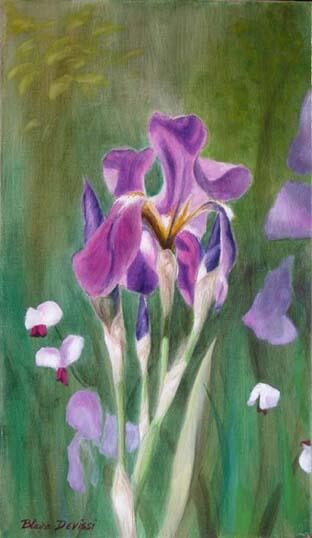 Peinture intitulée "Iris de Peille" par Blaise Devissi, Œuvre d'art originale
