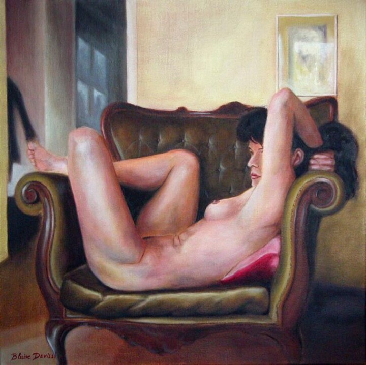 Pintura intitulada "La Pose" por Blaise Devissi, Obras de arte originais