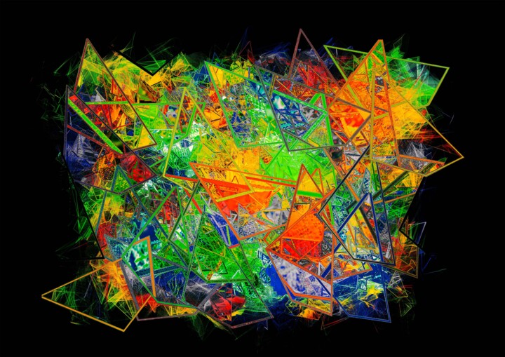 Arts numériques intitulée "TABLEAU DE VERRE DE…" par Blaise Lavenex, Œuvre d'art originale, Peinture numérique