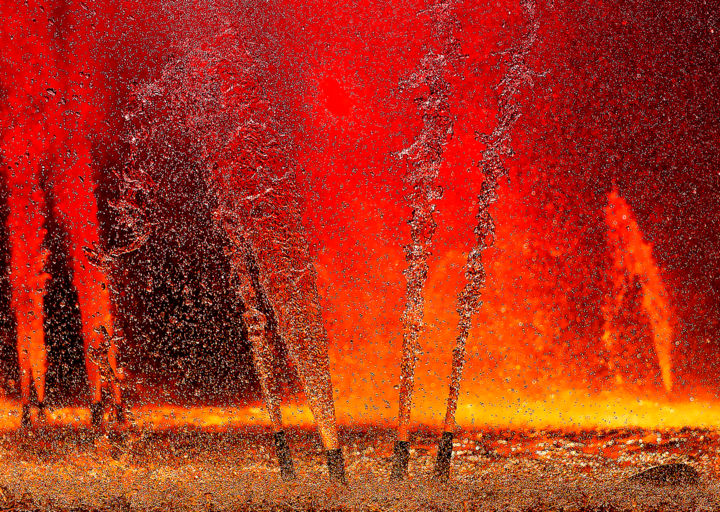 Photographie intitulée "BARCELONE, FONTAINE…" par Blaise Lavenex, Œuvre d'art originale