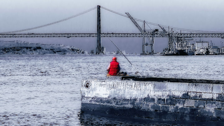 Photographie intitulée "LE PORT DU PECHEUR" par Blaise Lavenex, Œuvre d'art originale