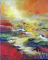 Peinture intitulée "Le haut chemin" par Jeanne Blanc, Œuvre d'art originale,